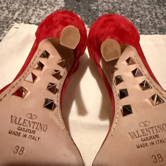 Valentino Red Ankle Strap Heels - Picture 6 of 8